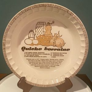 Vintage Royal China By Jeanette Corporations Ceramic Quiche Lorraine Pie Plate